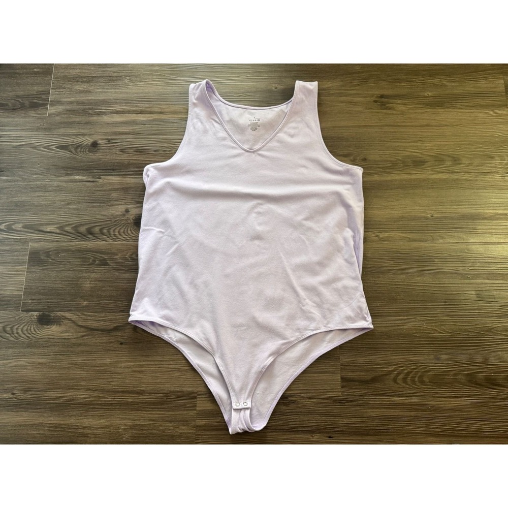 Torrid Lavender Purple V-Neck Sleeveless Snap Closure Bodysuit Size 2 Plus